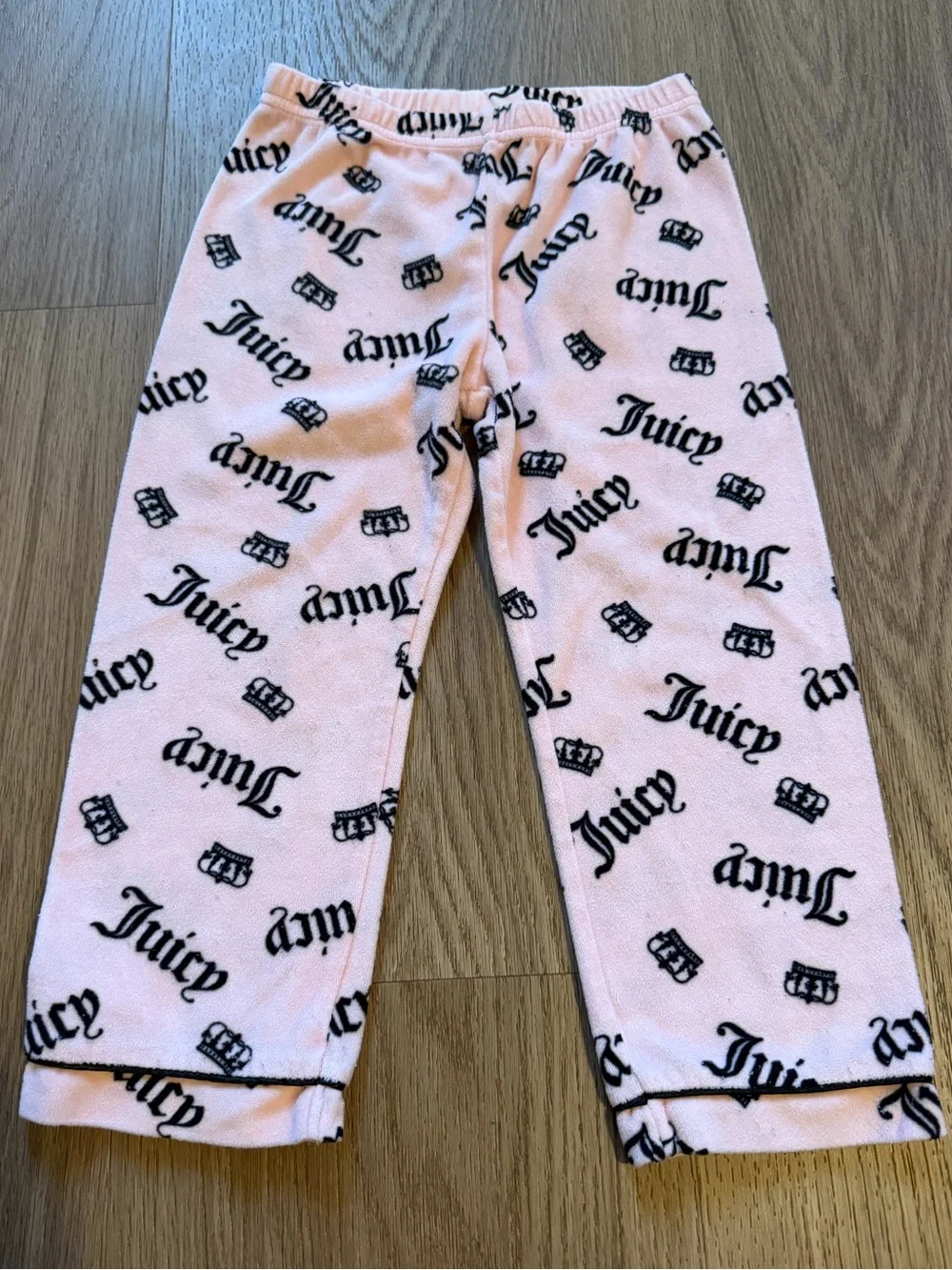 Juicy Couture Pink Logo Fleece Pajama Pants for Kids